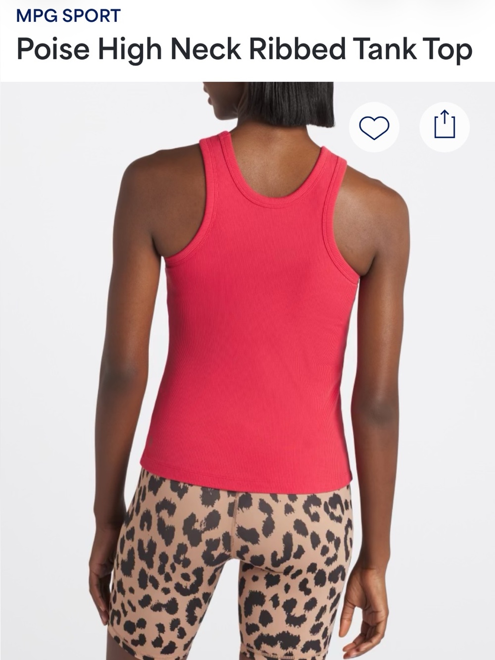 MPG Hot Pink Ribbed Tank Top
